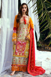 Unstitched 3-PC Embroidered Lawn Garden Of Eve By Raeesa Premium - Evraen_A